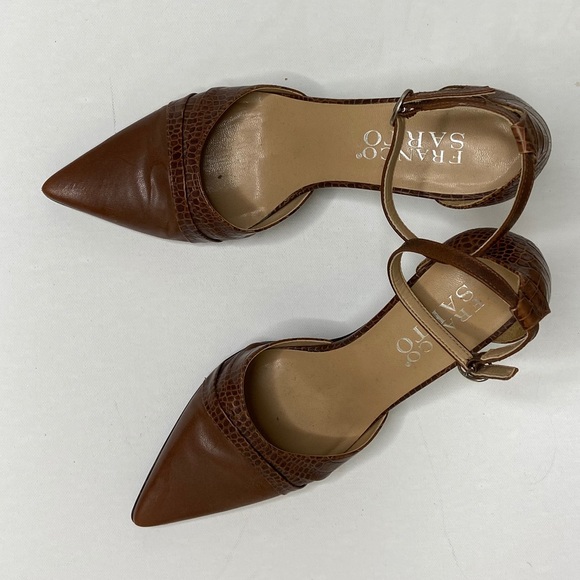 🔥 Franco Sarto 🔥 Brown Ankle Strap Heels - Picture 10 of 10
